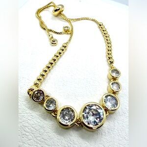 Elegant Goldfilled and Silver adjustable bracelet